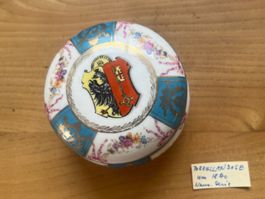 Porzellandose Antik um 1840 mit Wappen von Genève