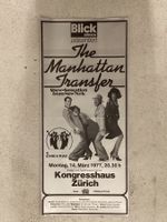 Konzertplakat Manhattan Transfer 1977 Zürich Kongresshaus
