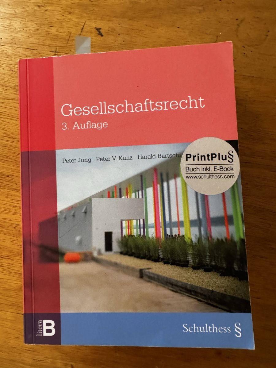 Bücher: Gesellschaftsrecht 3. Auflage Buch inkl. E-Book – Gebraucht aus Bern von cloudy.