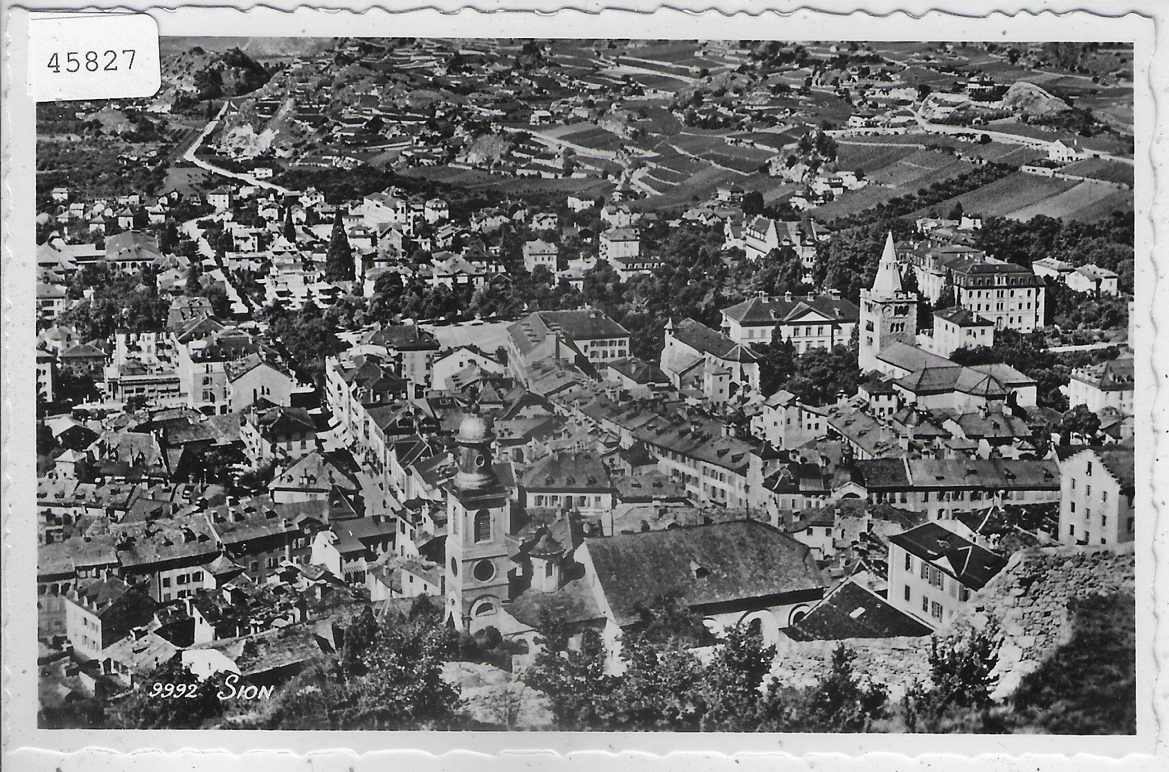 Cartoline postali: Sion - Vue generale – Usato da Ettingen venduto da Kartenplanet