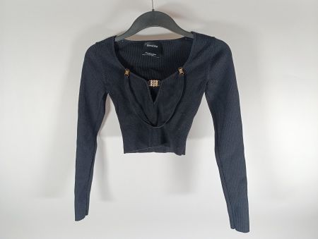 BERSHKA top longues manches noir S