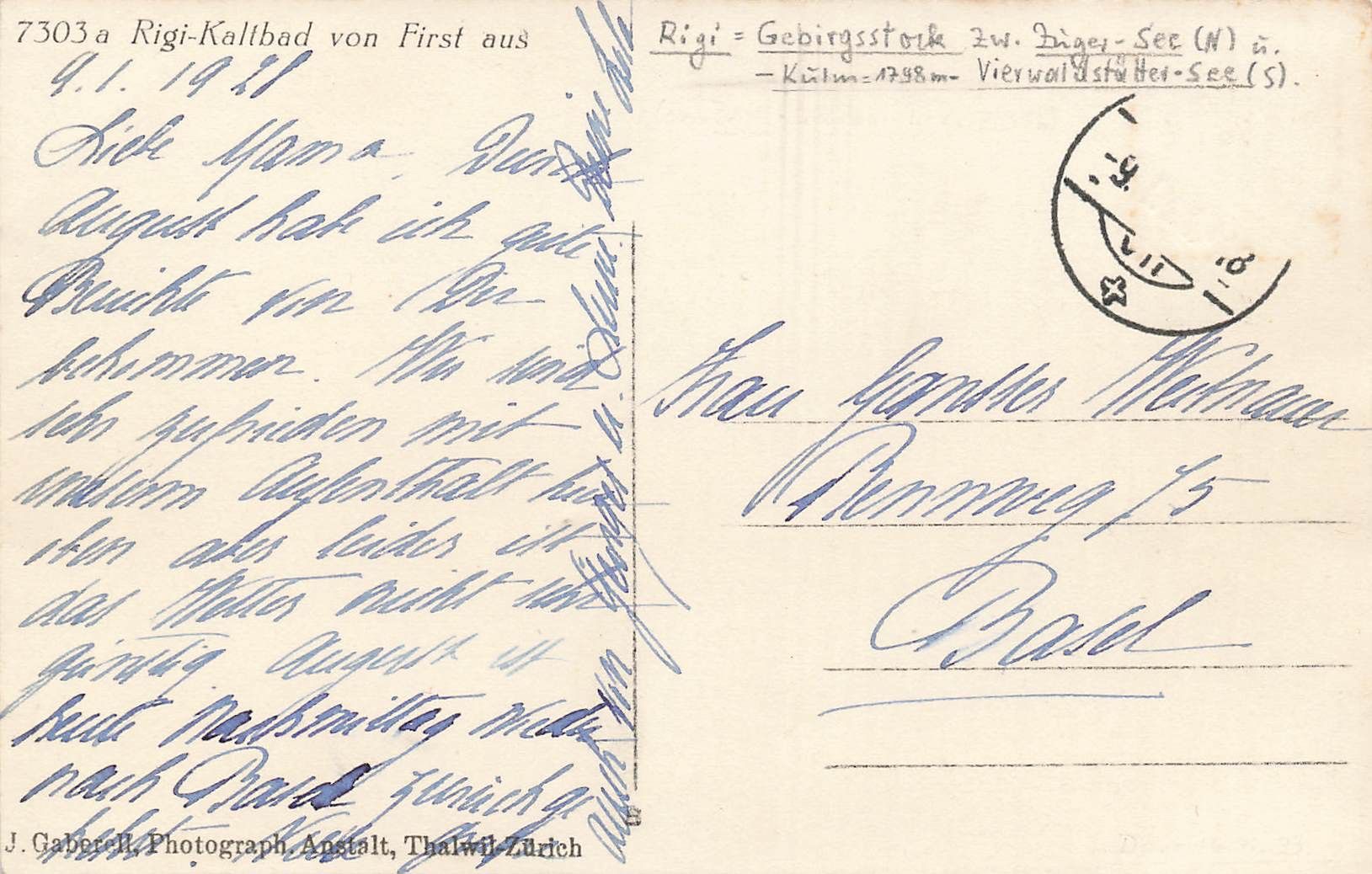 Cartoline postali: Rigi SZ Rigi Kaltbad von First – Usato da Biasca venduto da Blenio71 1
