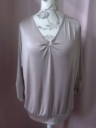 s.Masse Gr.42/44 edles Stretch Shirt schöner Ausschnitt