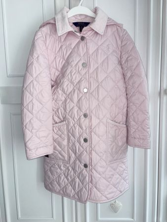 Ralph Lauren girls quilted barn jacket Mantel 8 10 Y 140 NEW