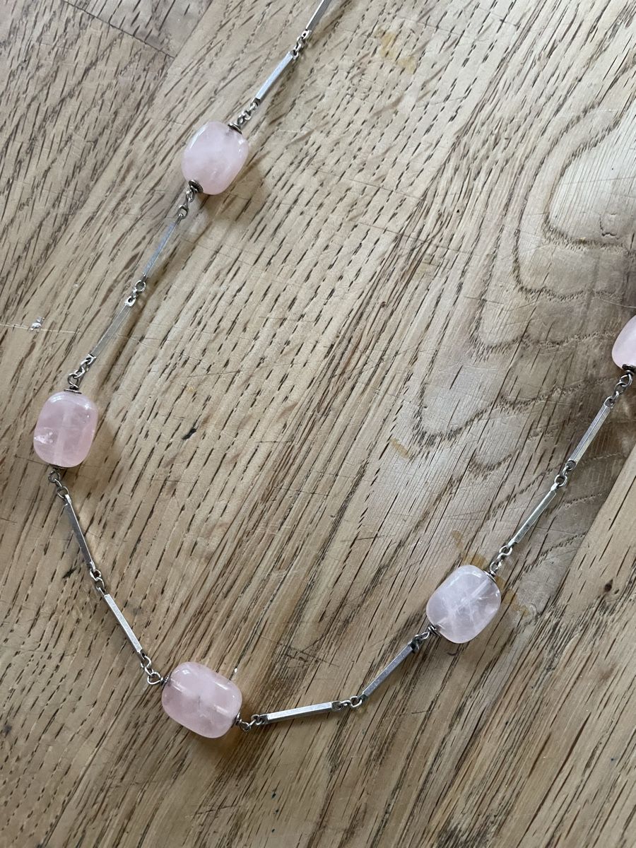 Catenine: Schöne Halskette mit Rosenquarz 800 – Usato da Flawil venduto da Naphtali 2