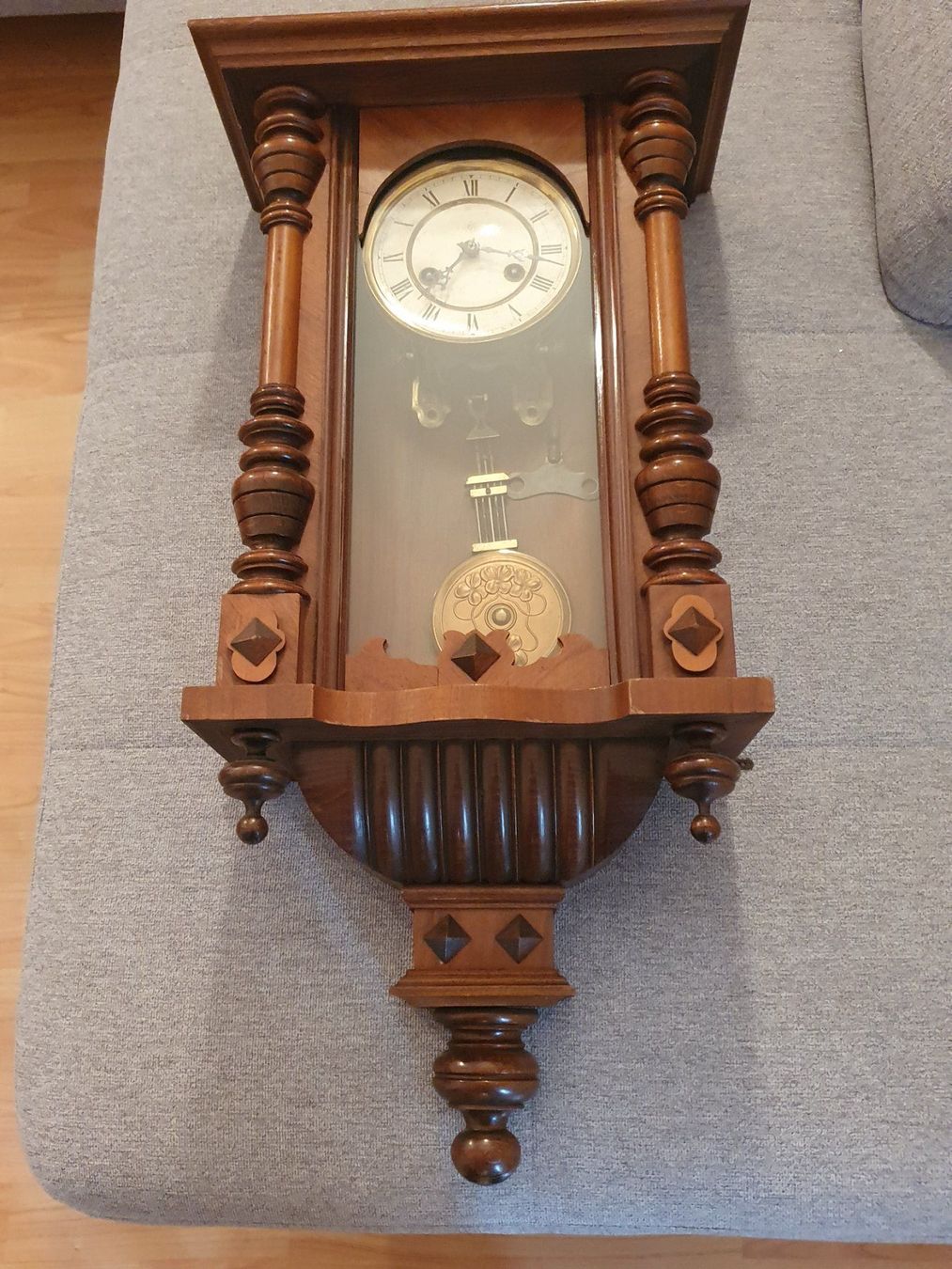 Orologi da terra & Orologi da parete: Antike Wanduhr Regulator Holz Gründerzeit – Usato da Basel venduto da M2 6