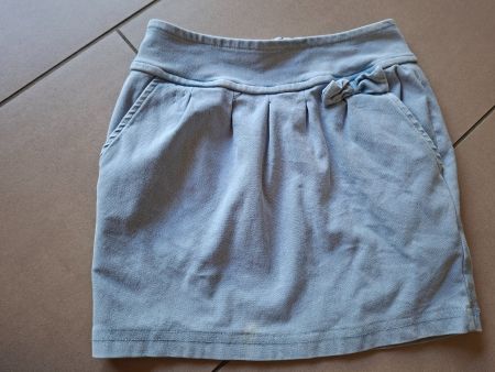 Jeansrock hellblau mit Schleife Gr. 116