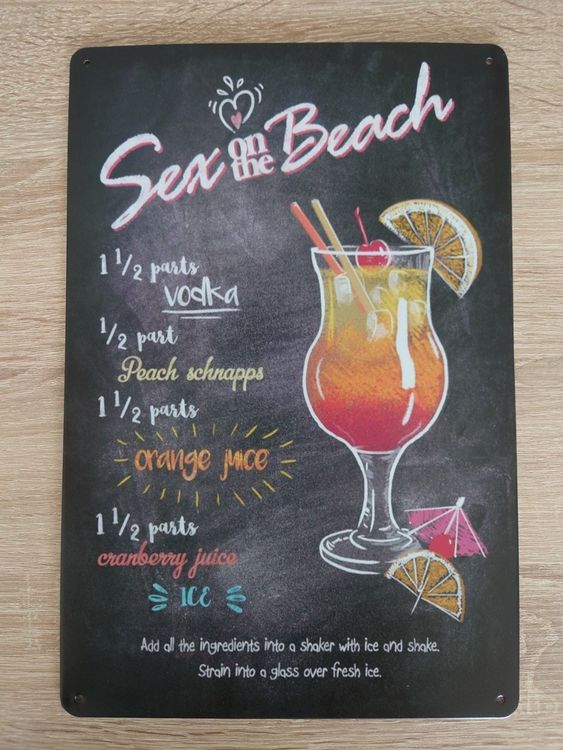 Plaque En Métal Vintage Sex On The Beach Kaufen Auf Ricardo 