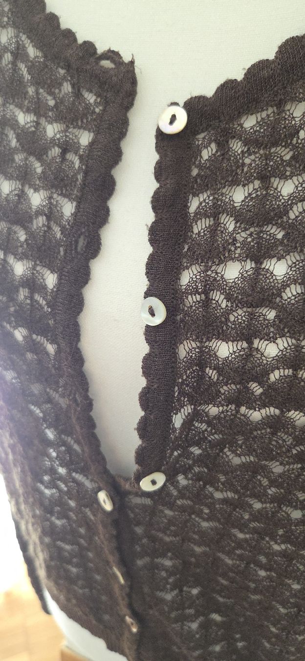 Mango Giacche: Mango Strickjacke, braun, spitzen optik, neuwertig – Usato da Näfels venduto da CH.Kchlineknopf 2