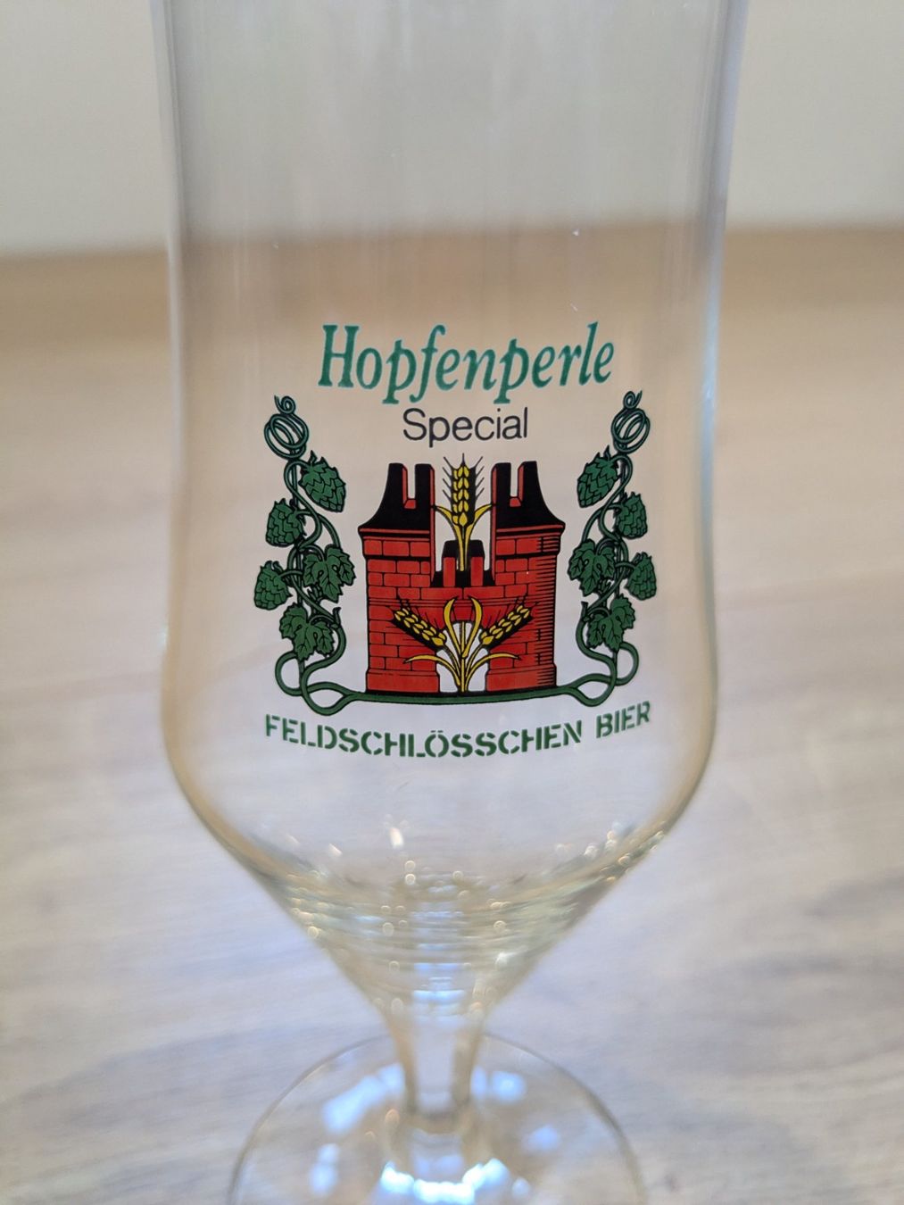Feldschlösschen Gläser: Hopfenperle Special Bierglas Feldschlösschen – Gebraucht aus Winkel von Kade50 1