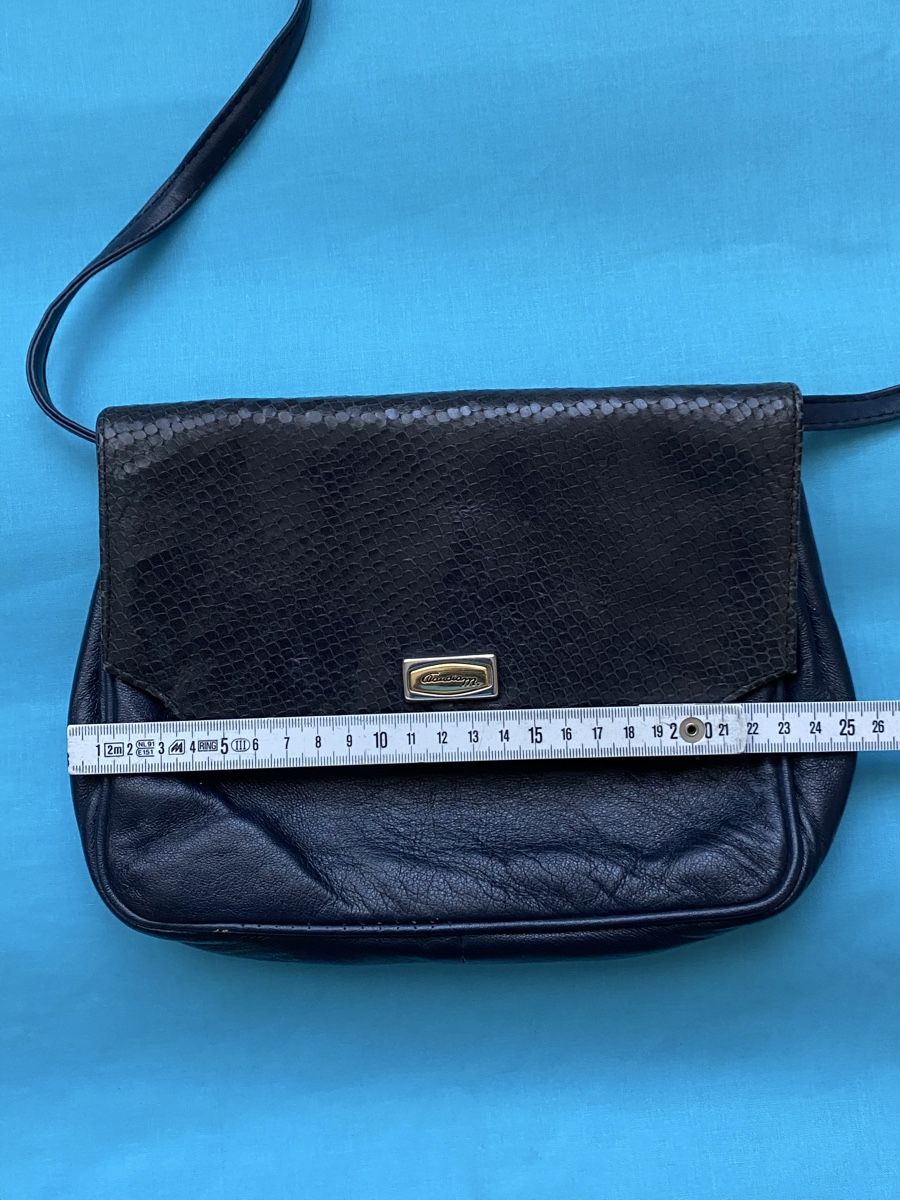 Borse da donna: Elegante Leder Handtasche blau grau – Usato da Flawil venduto da sonnengeist 6