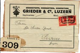 Etikette, Grieder Seidenstoffe Luzern