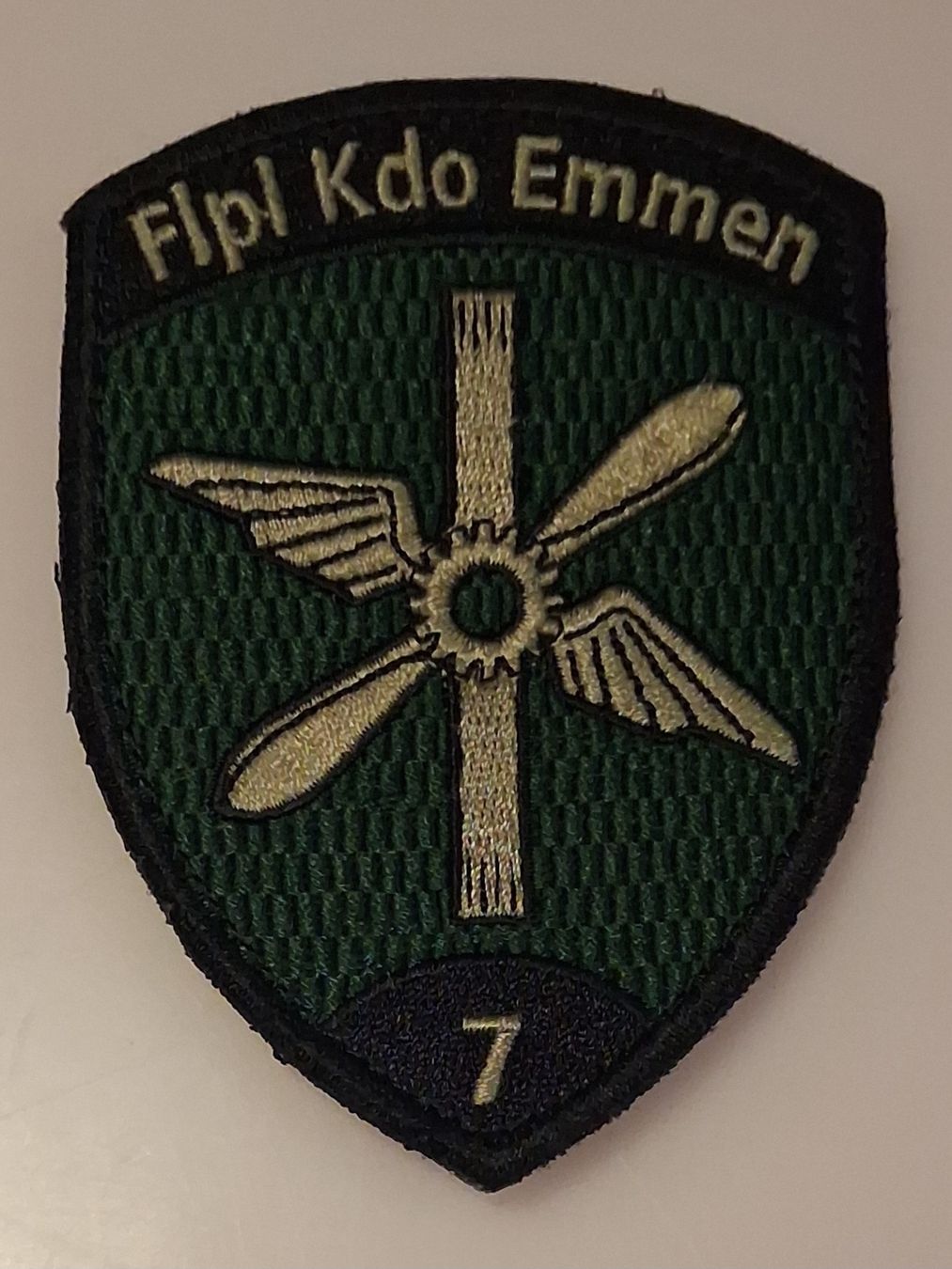 Schweizer Armee Placchette & Badge: Patch Flpl Kdo Emmen 7 – Usato da Derendingen venduto da Nellino01