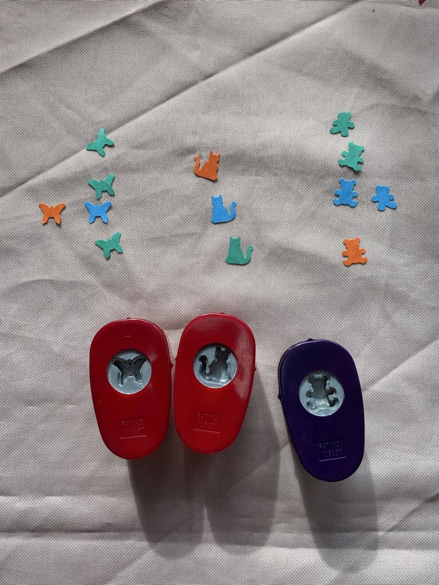 Bastelsets: 3 perforatrices créatif scrapbooking papillon ours chat – Gebraucht aus Genève von pilarina 1