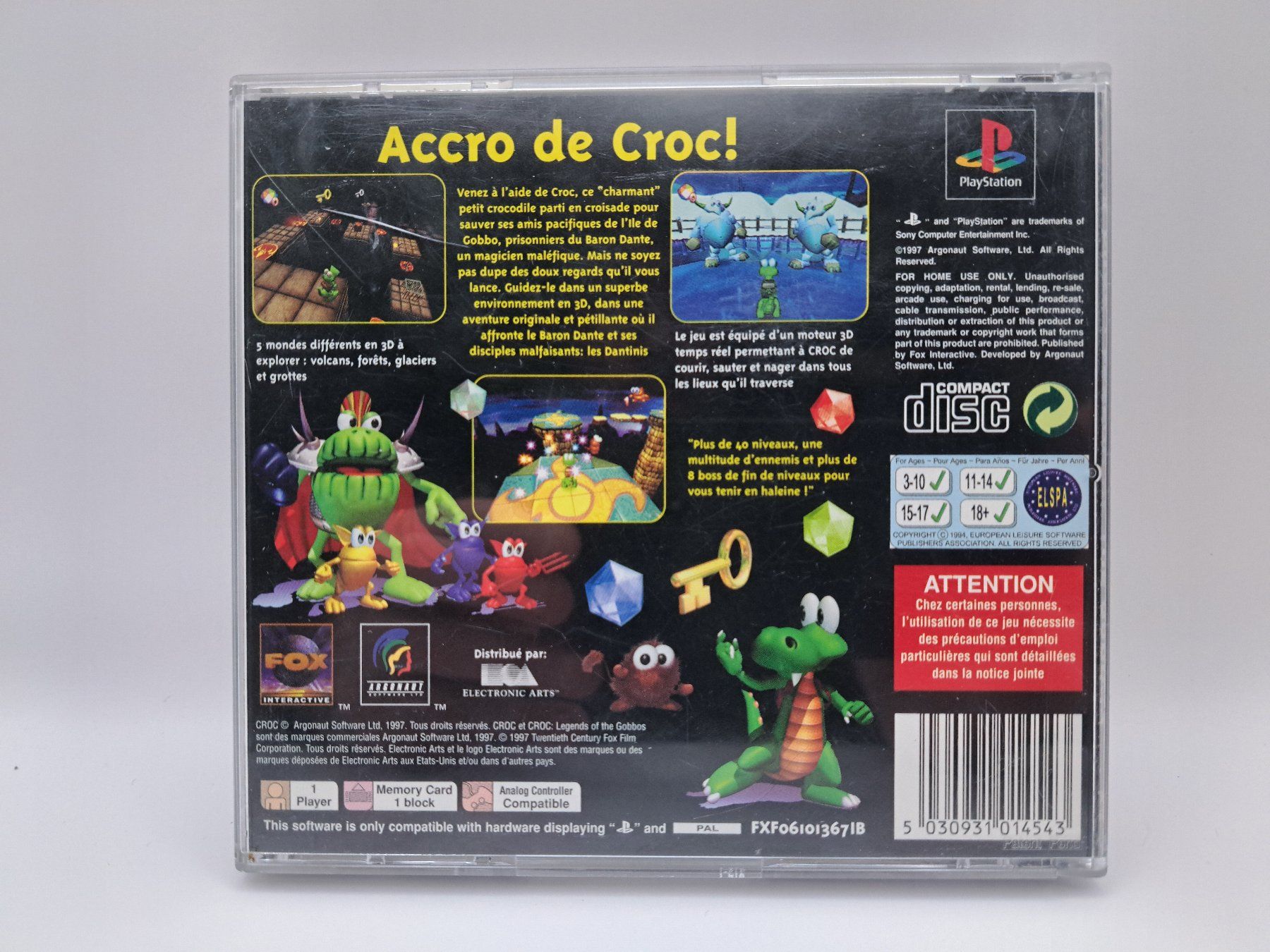 Croc: Legend Of The Gobbos (Sony Playstation PS1) PAL