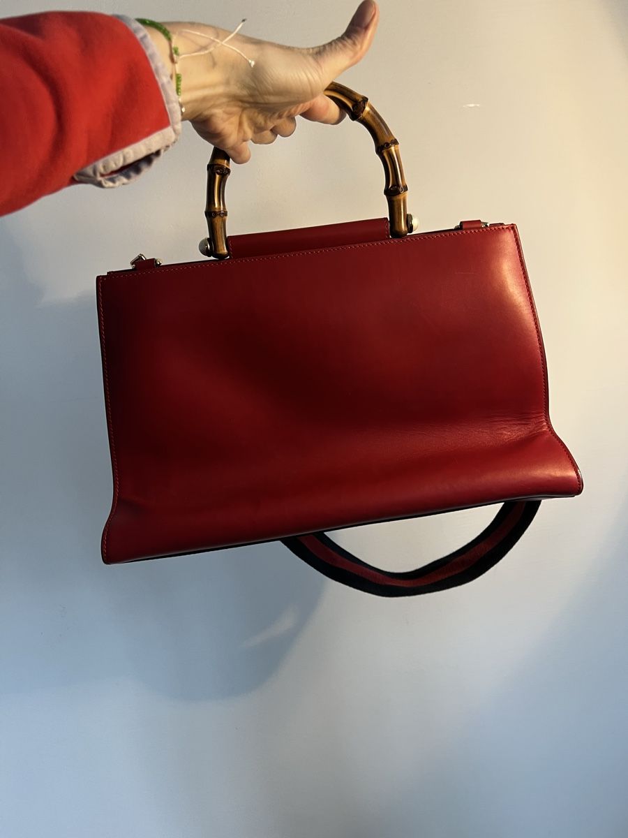 Gucci Taschen für Damen: Tasche Gucci Bamboo Bag, Leder rot – Gebraucht aus Solothurn von Brini06 8