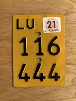 Mofanummer Nummernschild Mofa Töffli Luzern LU 116 444