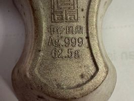 (3) 2 Unzen  62.5 gr Reinsilber China Schüssel