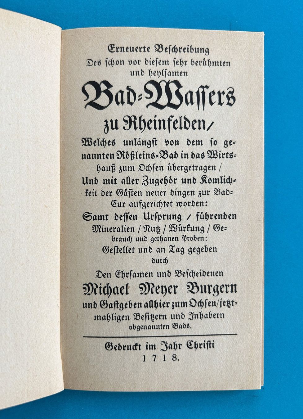 Libri: DAS BADWASSER ZU RHEINFELDEN – Usato da Zürich venduto da Domus09 5