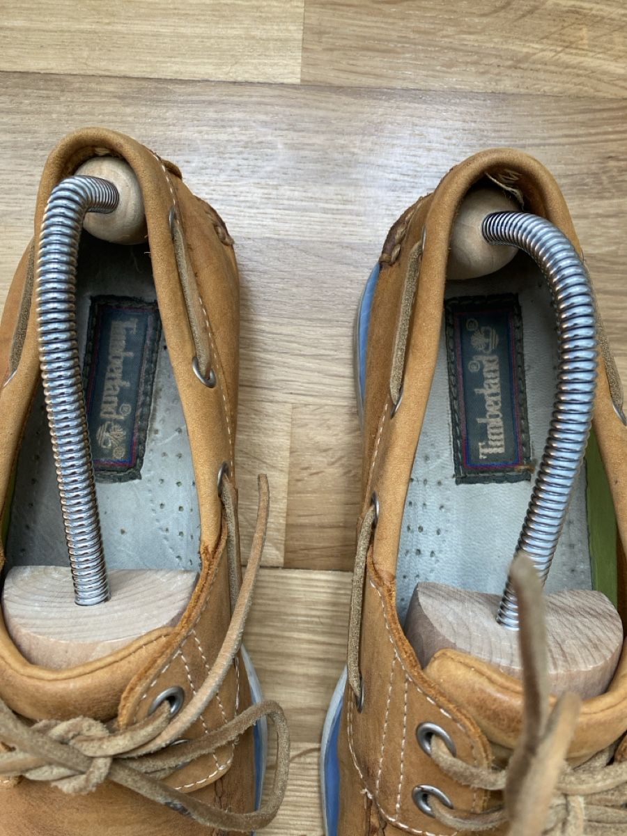 Timberland Chaussures hommes: Timberland Bootsschuhe hellbraun Leder Größe 8W – D'occasion à Zürich par adr_c5lp 2