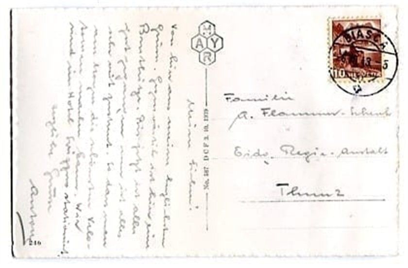 Cartoline postali: Biasca, Panorama – Usato da Ottikon b.Kemptth. venduto da Neptun1974 1