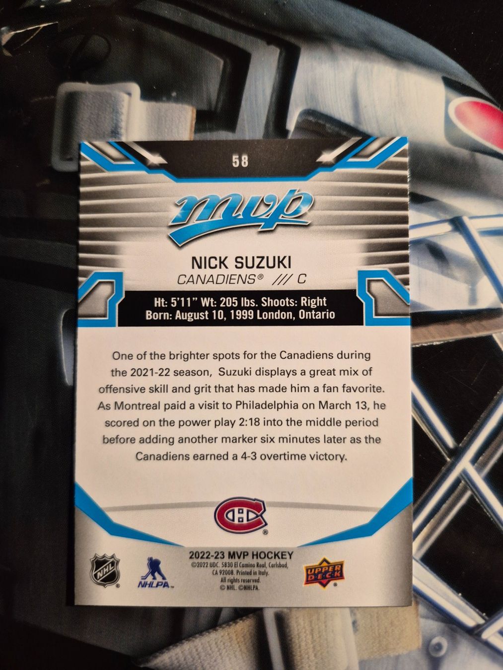 NHL Carte collezionabili: NHL Nick Suzuki Montreal Canadiens – Usato da Treiten venduto da Sauber73 1