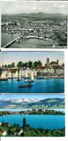 Rapperswil SG 3 AK ab 1920 Flg.Aufn Bahnhof Seedamm ca. 1950