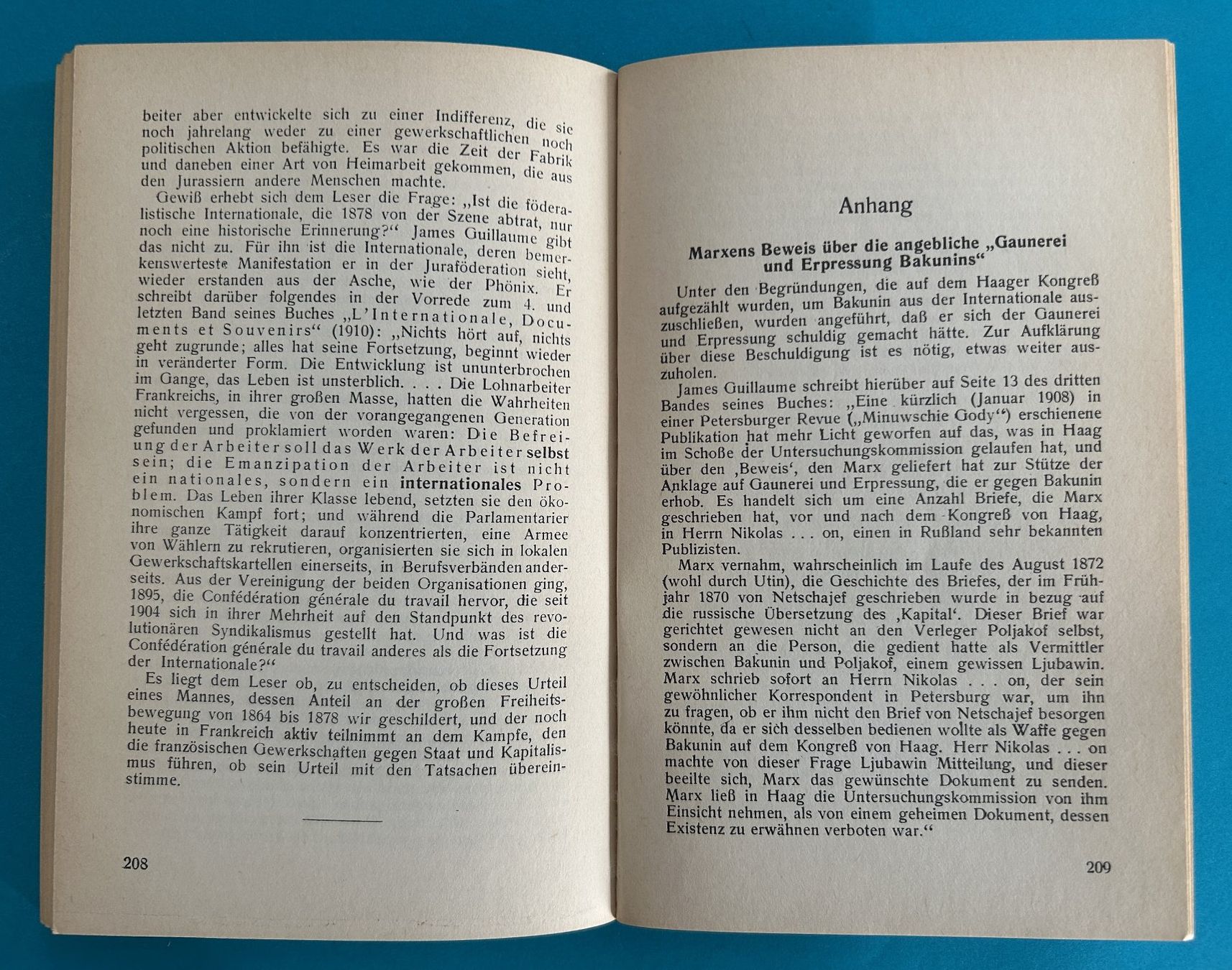 Libri: F.BRUPBACHER: MARX UND BAKUNIN – Usato da Zürich venduto da Domus09 6