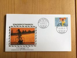 sonderpostmarke, 22.8.83, 100 jahre schweiz. rad- u. motorfa