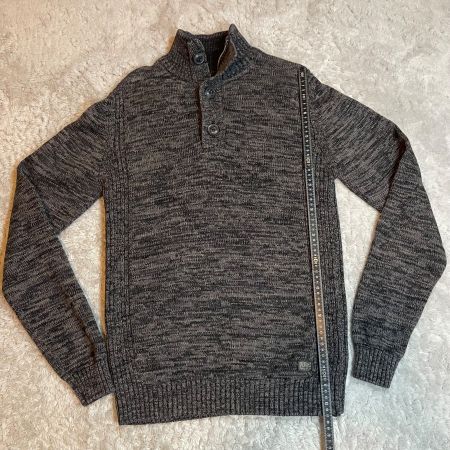 Petrol Industries Herren Pullover Schwarz Grau Grösse M