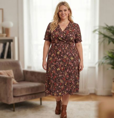 Robe soie  Comptoir des Cotonniers fleurie imprimée XL