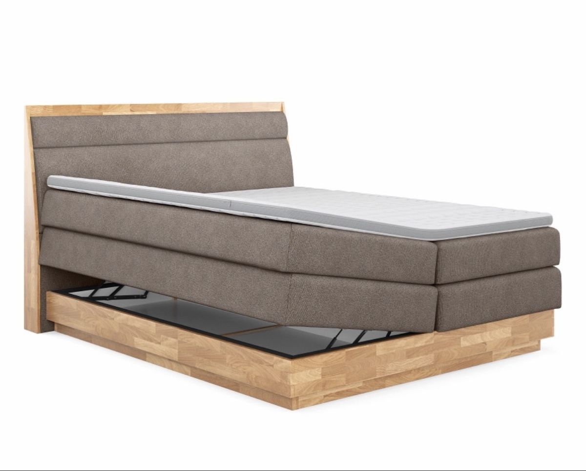Letti: Boxspringbett mit Bettkasten Eiche/Anthrazit 180x200cm neu – Nuovo (secondo la descrizione) da Schiers venduto da Vivi002