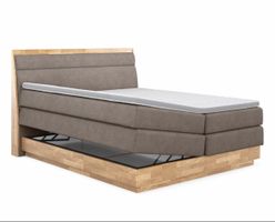 Boxspringbett mit Bettkasten Eiche/Anthrazit 180x200cm neu