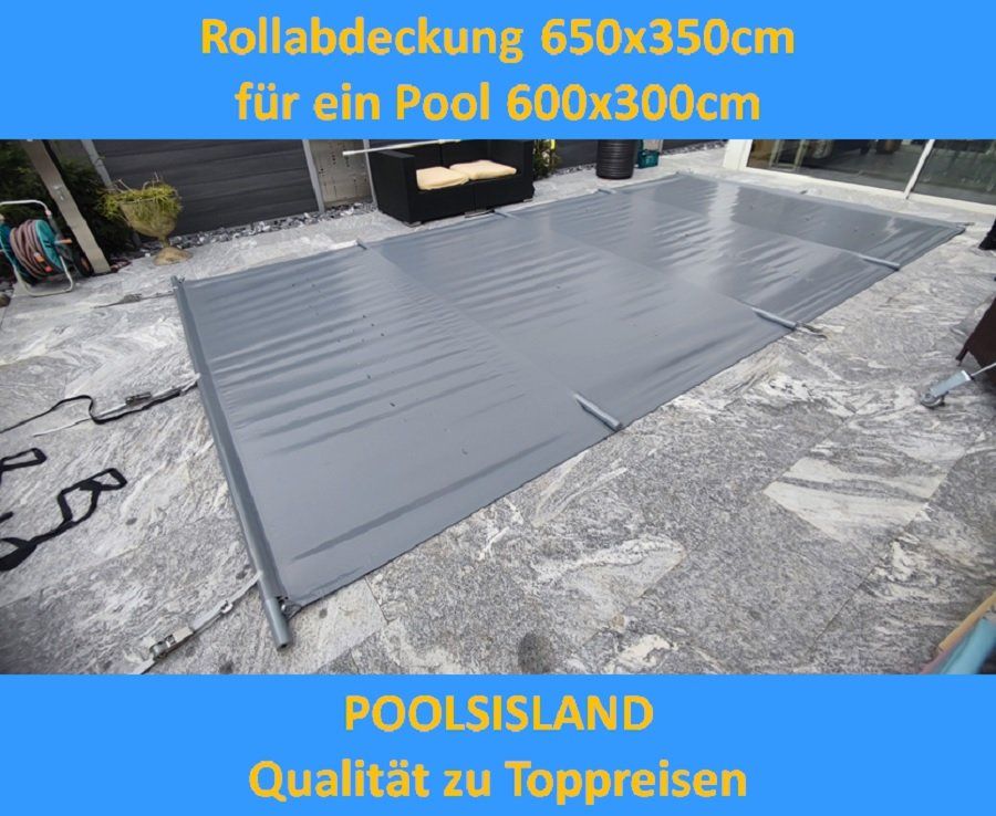 Piscine: Rollabdeckung Klassik 650x350cm Poolabdeckung Poolblache – Nuovo e nell'imballaggio originale da Kriens venduto da PoolsIsland