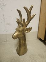 Hirschopf Deko Gold