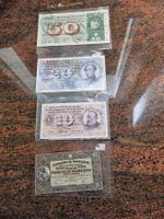 4 alte Schweizer Banknoten 5 10 20 50 Franken gebraucht