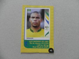 Orginal Panini Fussball Sammelbild Brasilien Ronaldo