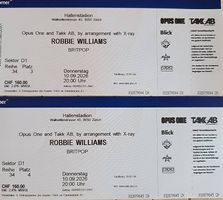 Konzerttickets Robbie Williams Zürich 10.09.2026