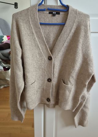 Uniqlo Strickjacke Soufflé Yarn beige M 