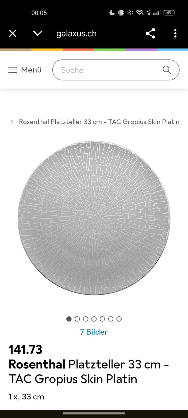 Rosenthal Piatti: Rosenthal Studio-Line Teller, Vintage, Made in Germany 6+6 – Usato da Winterthur venduto da style-and-design.zrh 8
