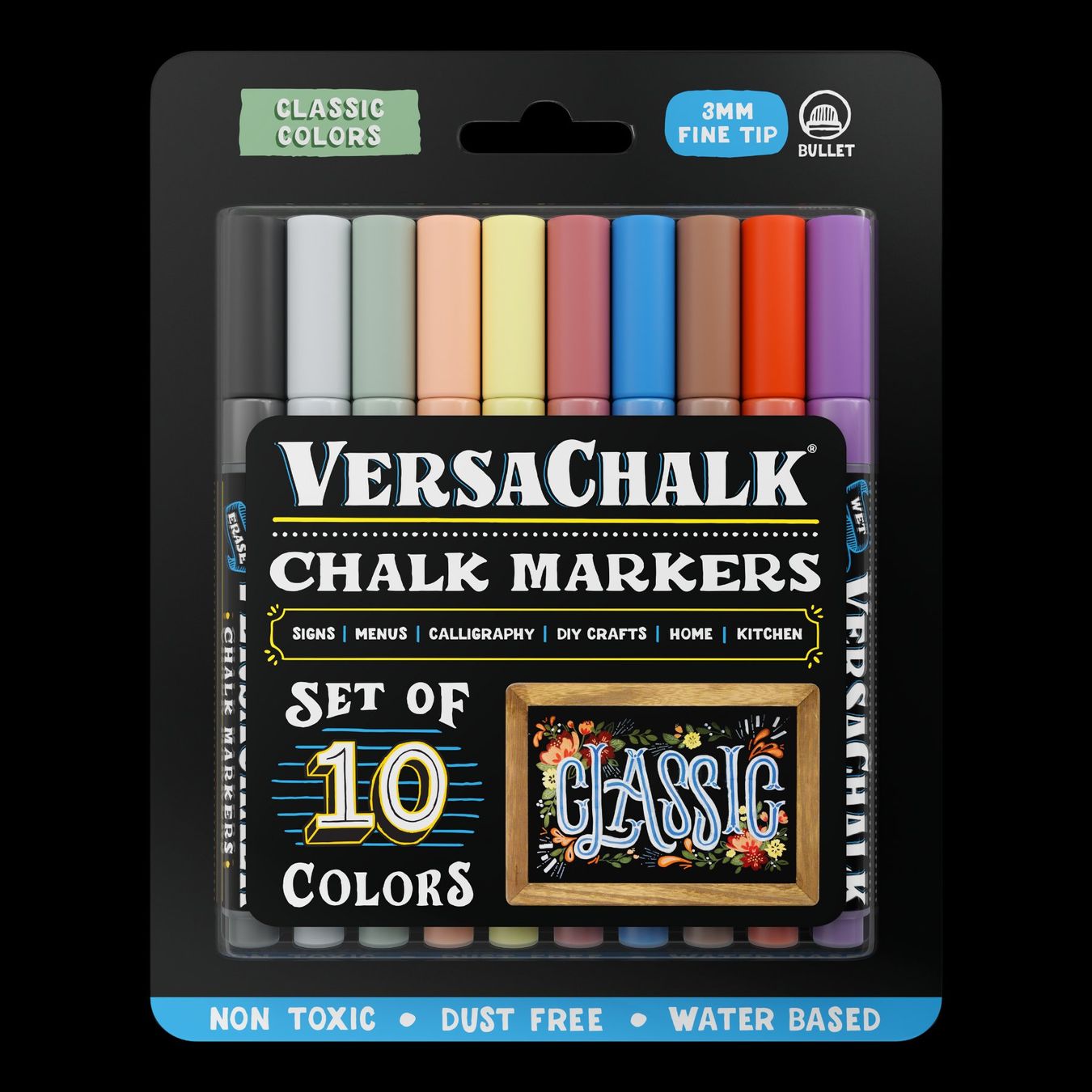 Penna & Evidenziatori: VersaChalk - Classic Flüssigkreide Marker 10er Set mit 3mm – Nuovo e nell'imballaggio originale da Walenstadt venduto da Trend-24