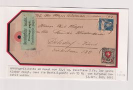 Paketbegleitetikette mit Top Frankatur !! Fr. 2,30 !!