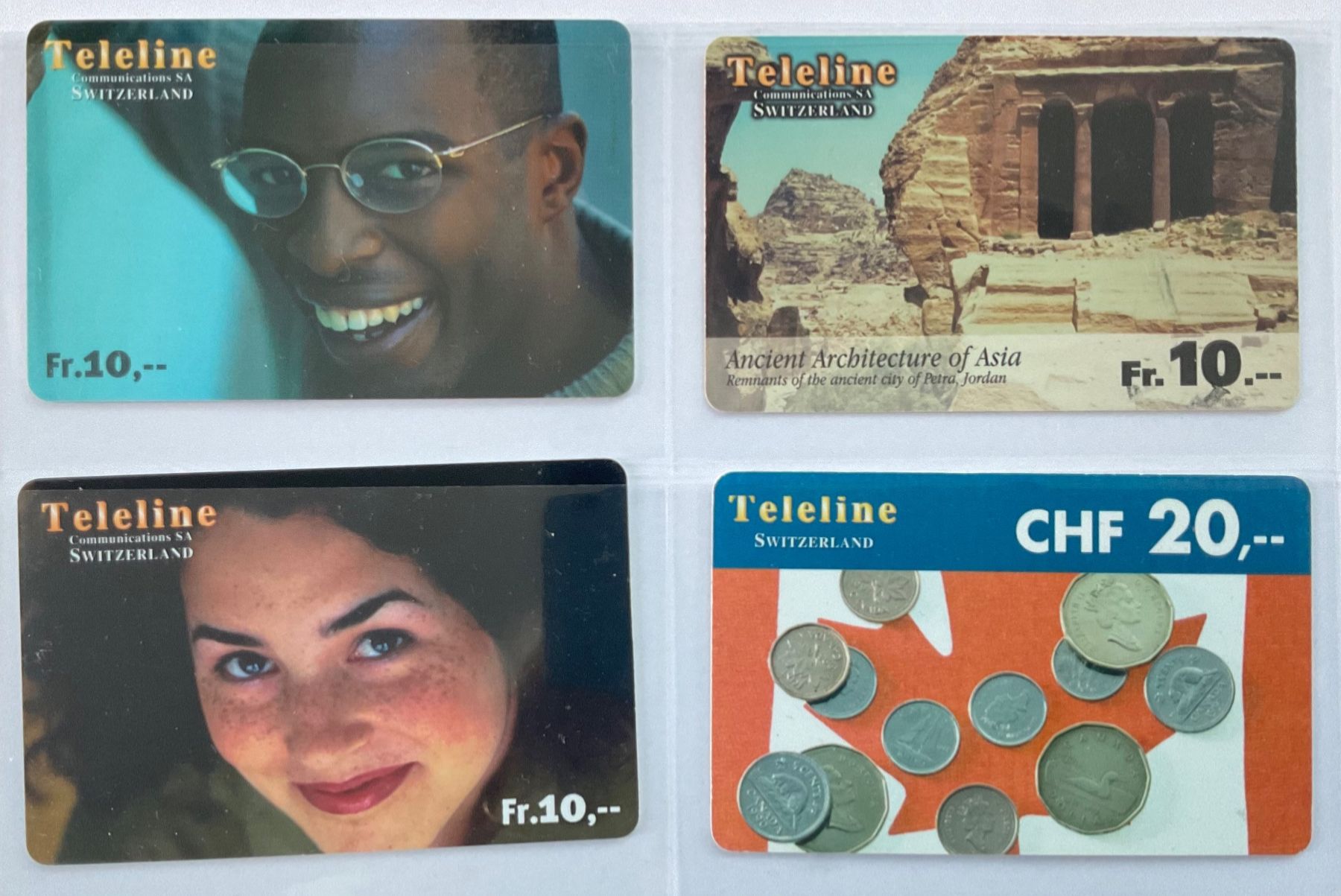Schede telefoniche: 4 Teleline-Telefonkarten – Usato da Winterthur venduto da Grap75