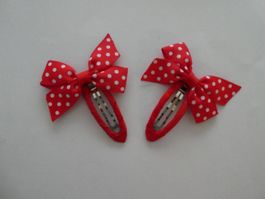 1 Paar NEUE Haarspängeli rot-weiss Polka dot - 81342