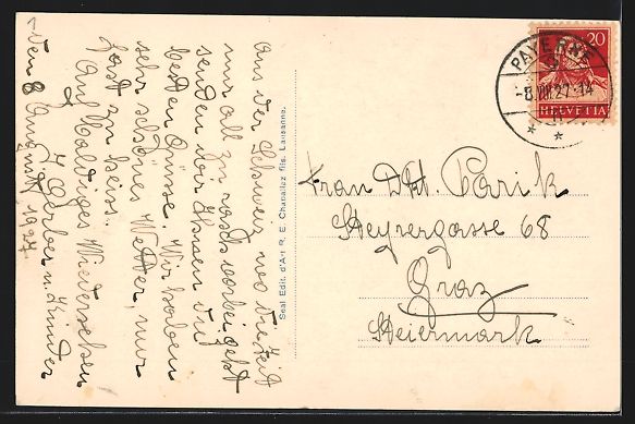 Cartoline postali: Payerne, Teilansicht von einer Kuhweide  – Usato da Berlin venduto da bartko-reher 1
