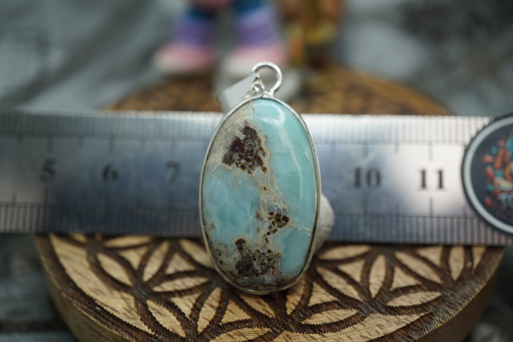 Ciondoli: Larimar oval     Anhänger   ab  1.- – Nuovo e nell'imballaggio originale da Eschenbach SG venduto da topstone 1
