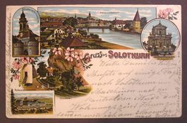 5 Bild Litho Gruss aus Solothurn