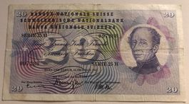 Schweiz 20 Franken 1961 Serie 25 H