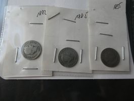 Schweiz 1882, 1885 und 1895,  Serie 5-Räppler