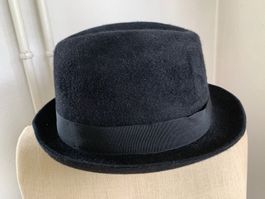 Schwarzer Herrenhut Gr. 58 Nobelman Vintage